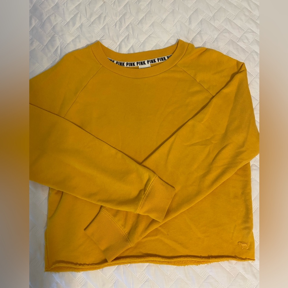 Yellow Cut Off Crew Neck